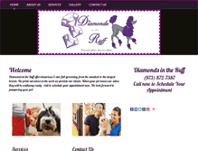 Tablet Screenshot of diamondsintheruffgrooming.com